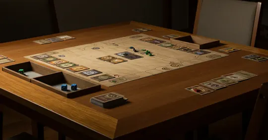 Board game table & accessory hub