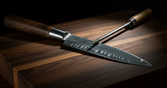 Kitchen knife steel & edge hub