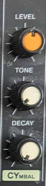 Cymbal control for Roland TR-08